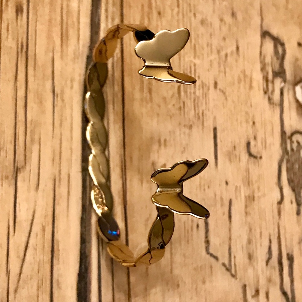 Brass Bracelet. Butterfly design